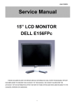 Dell E156FPc Service manual