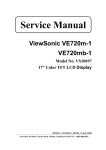 ViewSonic VA712 VS10697 Service manual