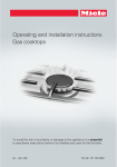 Operating and installation instructions Gas cooktops