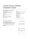 Beam Central Vacuum Systems Owner`s manual