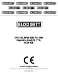 Blodgett DFG-50 Specifications