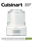 Cuisinart ICE-20 - Automatic Frozen Yogurt Specifications