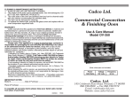 Cadco OV-350 Operating instructions