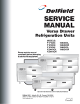 Delfield 18682VDL Service manual