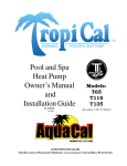 Aquacal T115 Owner`s manual