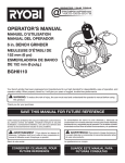 Ryobi BGH6110 Operator`s manual