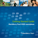 Blackberry 8100 - Pearl - T-Mobile User guide