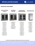 U-Line 3000 SERIES Installation guide