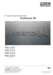 Miele PW 6101 Programming instructions