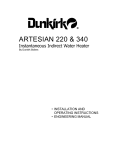Dunkirk ARTESIAN 220 Operating instructions