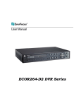 EverFocus ECOR264-D2 DVR Series User manual
