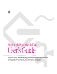 Apple PowerBook 200 Series User`s guide
