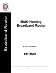 Edimax Multi-Homing Broadband Router User manual