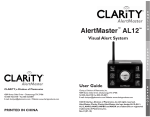 Clarity ALERTMASTER AL12 User guide