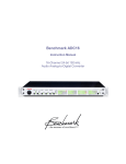 Benchmark ADC16 Instruction manual