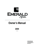 Emerald Spa Great Lakes Spa 2008 Owner`s manual