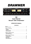 Drawmer S2 Operator`s manual