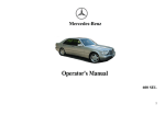 Mercedes-Benz 600 SEL Operator`s manual