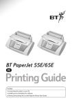 British Telecommunications (BT) PaperJet 65E User guide