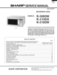 Sharp R-308DW Service manual