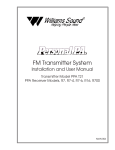 Williams Sound R700 User manual