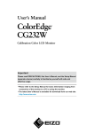 Eizo ColorEdge CG232W User`s manual
