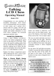 Talking LCD Chess Operating Manual