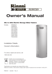 Rinnai RIN80E36 Owner`s manual