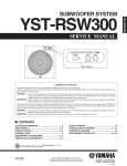 Yamaha YST-RSW300BL Service manual