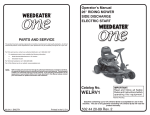 Weed Eater ONE WELRV1 Operator`s manual