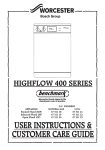 Worcester 400 Operating instructions