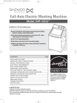 Daewoo DWF-33CG Series Instruction manual