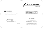 Eclipse CD5423 Owner`s manual