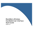 BlackBerry Wireless Handheld User Interface Style Guide