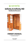 Savaria Infinity HD Owner`s manual