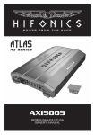 Audio Design Hifonics AXi5005 Owner`s manual