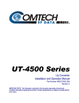 Comtech EF Data UT-4518E Product specifications