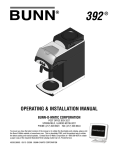 Bunn 1 Installation manual