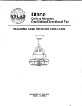 Diane Ceiling Mounted Oscillating Directional Fan