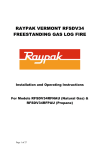 Raypak RFSDV34RFNAU Operating instructions