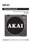 Akai ATT01U Operating instructions