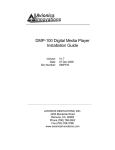 Avionics Innovations DMP-100 - Digital Player Installation guide