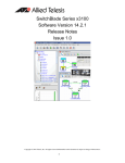 Allied Telesis x3100 Series Installation guide