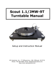 VPI Industries Scout 1.1/JMW-9T Instruction manual