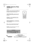 Radio Shack 2-Line 900 MHz Handsfree Cordless Phone Owner`s manual