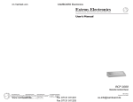 Extron electronics ECP 1000 User`s manual