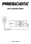 PRESIDENT MC 8000 DSC - Owner`s manual