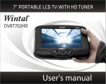 Wintal DVBT702 User`s manual