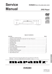 Marantz DV6200 Service manual