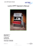 Alpha Lectro 87V Operator`s manual